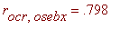 r[ocr,osebx] = .798