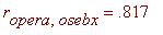 r[opera,osebx] = .817