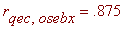 r[qec,osebx] = .875