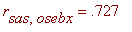 r[sas,osebx] = .727