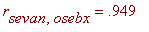 r[sevan,osebx] = .949