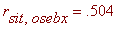 r[sit,osebx] = .504