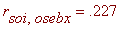 r[soi,osebx] = .227