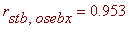 r[stb,osebx] = .953