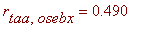 r[taa,osebx] = .490