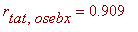 r[tat,osebx] = .909