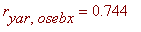 r[yar,osebx] = .744