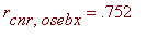 r[cnr,osebx] = .752