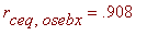 r[ceq,osebx] = .908