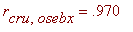 r[cru,osebx] = .970