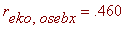 r[eko,osebx] = .460