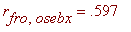 r[fro,osebx] = .597