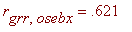 r[grr,osebx] = .621