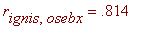 r[ignis,osebx] = .814