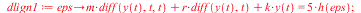 impulse_func := proc (m, r, k, a, eps, n) local h, dlign1, dlign2, sol1, sol2, plt1, plt2, pltd, plt, txt, txtd, kloss, e; with(plots); h := proc (eps) options operator, arrow; `/`(`*`(`+`(H(`+`(t, `-...