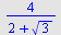 `+`(`/`(`*`(4), `*`(`+`(2, `*`(`^`(3, `/`(1, 2)))))))