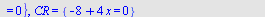 BQ = {`+`(`-`(8), `*`(2, `*`(x)), `*`(4, `*`(y, `*`(`^`(2, `/`(1, 2)))))) = 0}, AP = {`+`(`-`(`*`(2, `*`(x))), `*`(4, `*`(y, `*`(`^`(2, `/`(1, 2)))))) = 0}, CR = {`+`(`-`(8), `*`(4, `*`(x))) = 0}