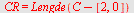 CR = Lengde(`+`(C, [-2, 0]))