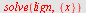 solve(lign, {x})