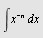 int(`^`(x, `+`(`-`(n))), x)