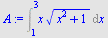 Int(`*`(x, `*`(`^`(`+`(`*`(`^`(x, 2)), 1), `/`(1, 2)))), x = 1 .. 3)