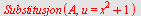 Substitusjon(A, u = `+`(`*`(`^`(x, 2)), 1))