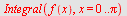 Integral(f(x), x = 0 .. Pi)