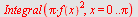 Integral(`*`(Pi, `*`(`^`(f(x), 2))), x = 0 .. Pi)