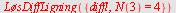 LøsDiffLigning({diffl, N(3) = 4})