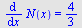 diff(N(x), x) = `/`(4, 3)
