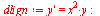 `assign`(dlign, diff(y(x), x) = `*`(`^`(x, 2), `*`(y(x)))); -1