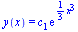 y(x) = `*`(c[1], `*`(exp(`+`(`*`(`/`(1, 3), `*`(`^`(x, 3)))))))