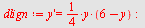 `assign`(dlign, diff(y(x), x) = `+`(`*`(`/`(1, 4), `*`(y(x), `*`(`+`(6, `-`(y(x)))))))); -1