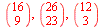 binomial(16, 9), binomial(26, 23), binomial(12, 3)