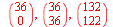 binomial(36, 0), binomial(36, 36), binomial(132, 122)