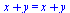 `+`(x, y) = `+`(x, y)